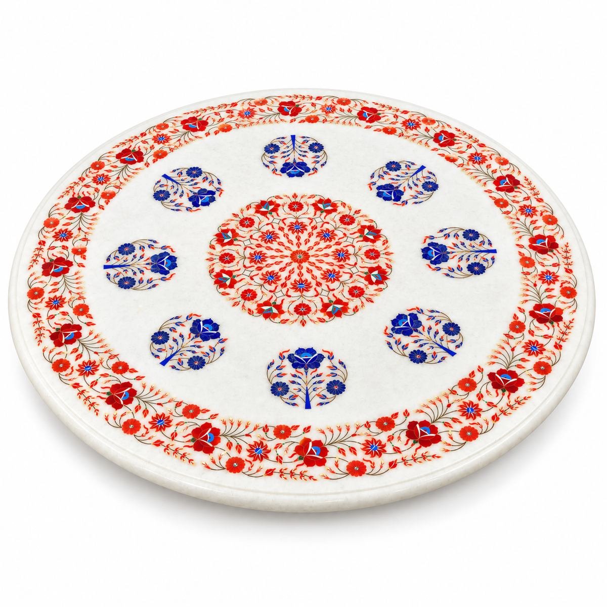 30inch Round Marble Inlay Coffee Table Top alternate view