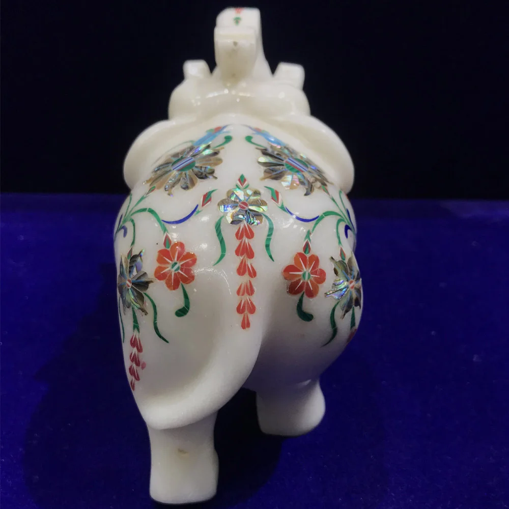 Marble Inlay Elephants: A Timeless Fusion of Art and Elegance alternate view