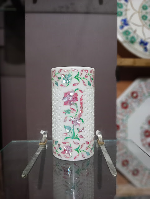 Marble Inlay Vase | Tea Light | Candle Stand