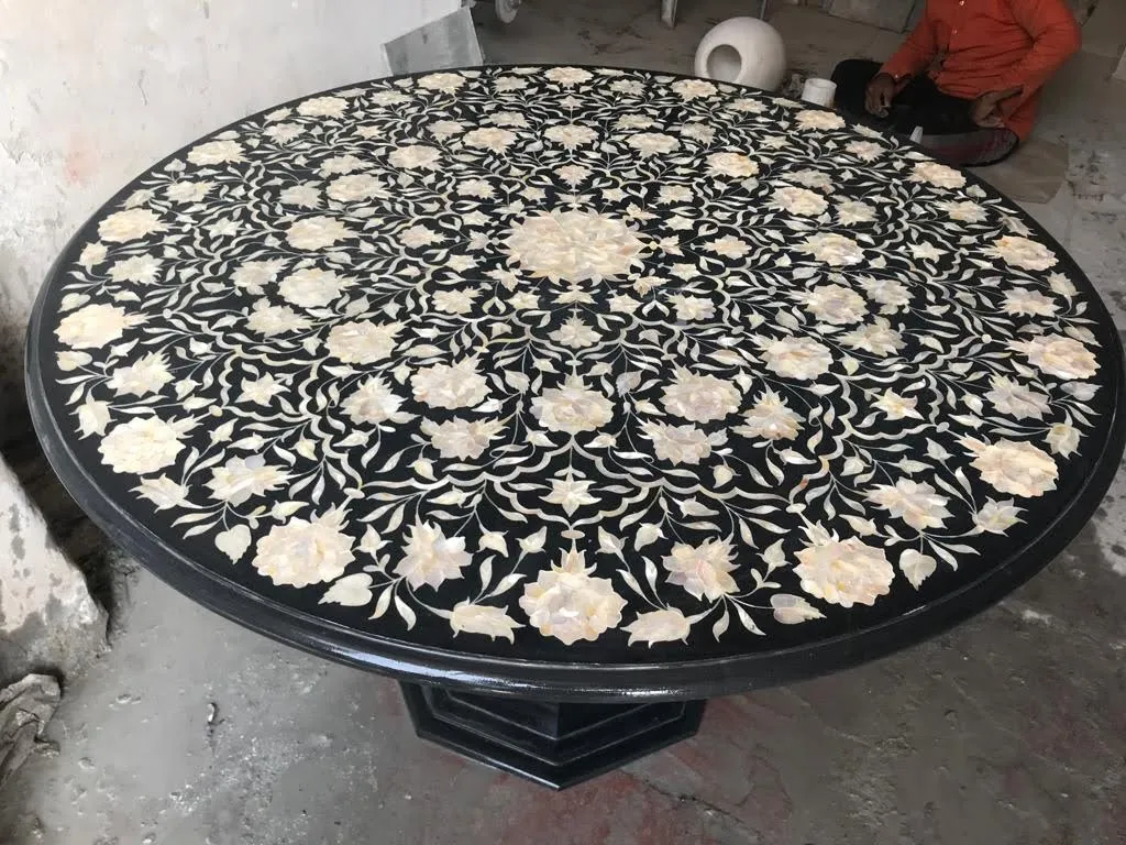 Mother Of Peral Inlay | Mother Of Pearl Dining Table Top